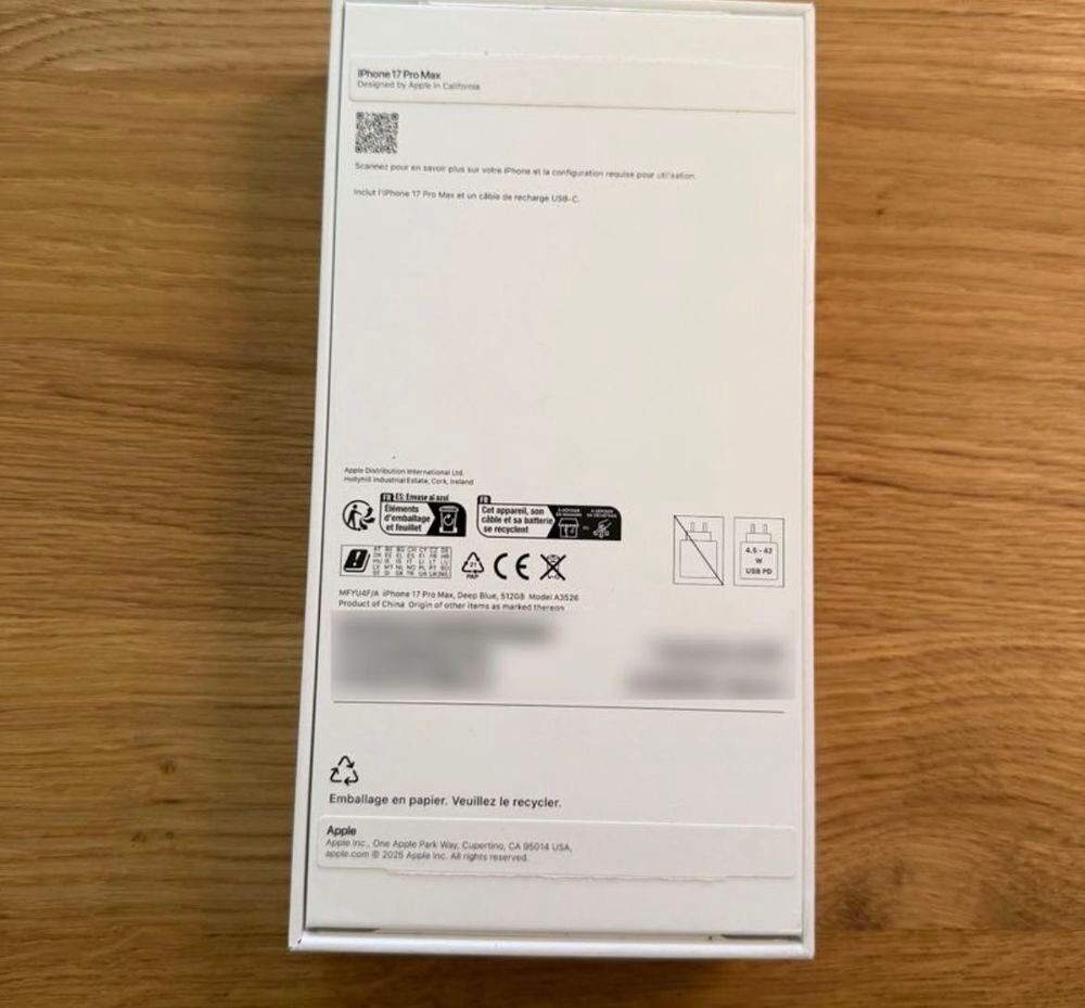   iPhone 17 Pro Max 512 Go bleu intense 
