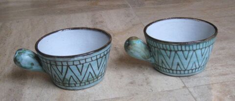 2 Tasses signées Maunier : Céramiques de Vallauris vintage 30 Maule (78)