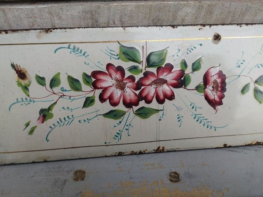 Anciennes Plaques &Eacute;maill&eacute;es D&eacute;cor de Fleurs Décoration