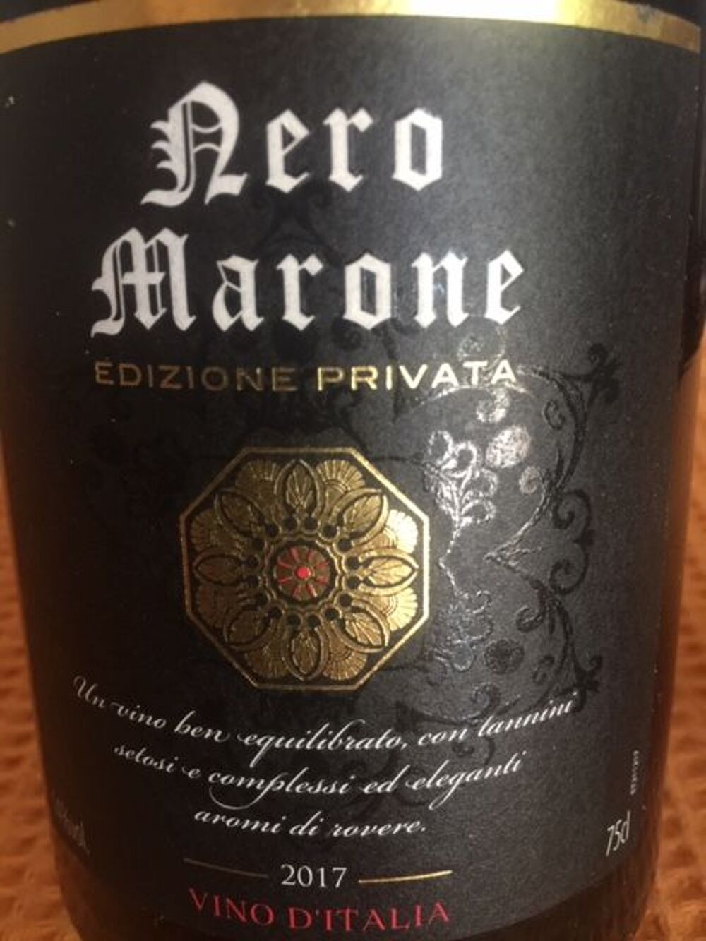 Vin rouge italien, Nero Marone 2017, 1 ou 2 bouteilles Cuisine