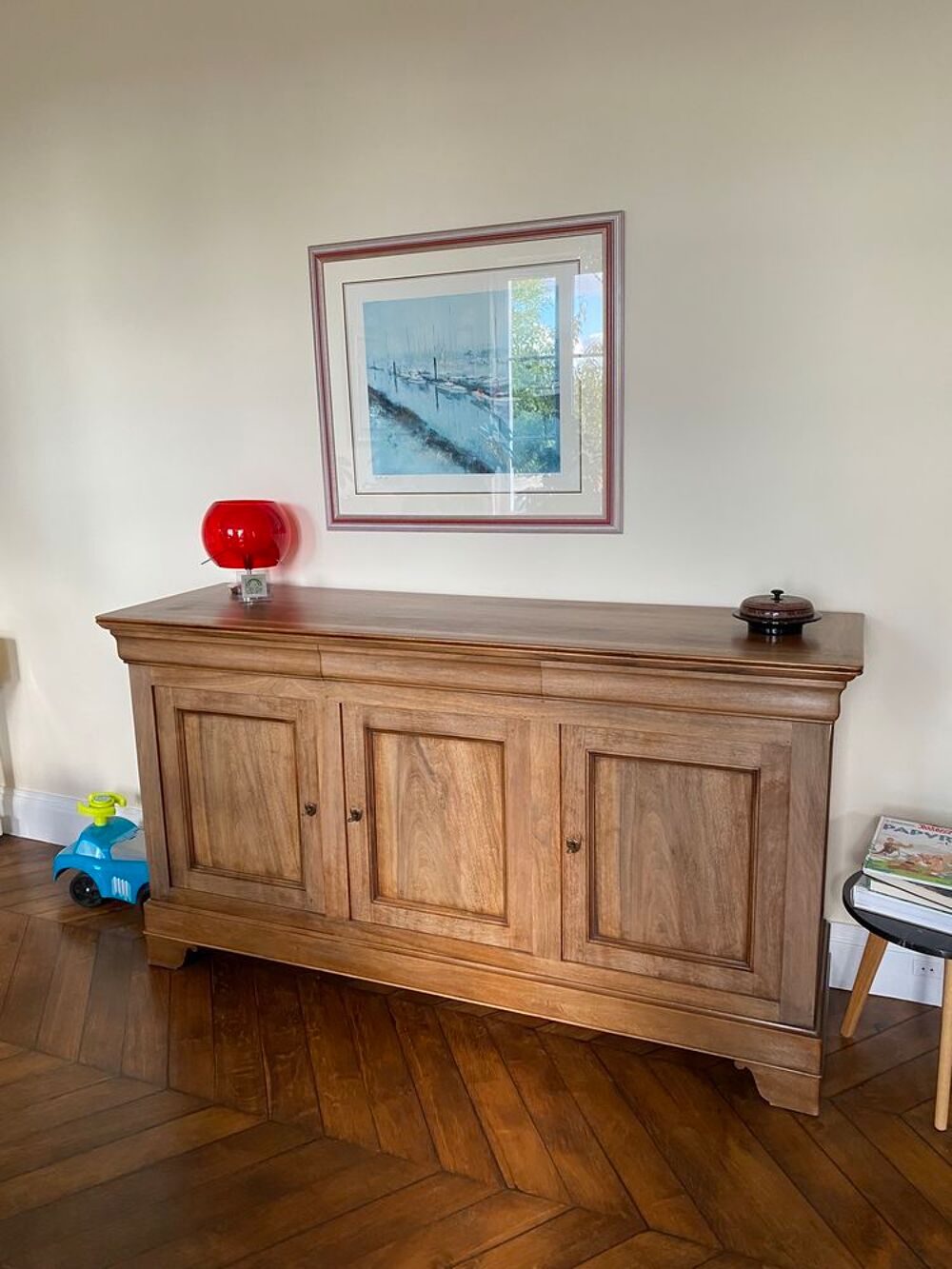 BUFFET 3 PORTES EN NOYER MASSIF STYLE LOUIS PHILIPPE Meubles