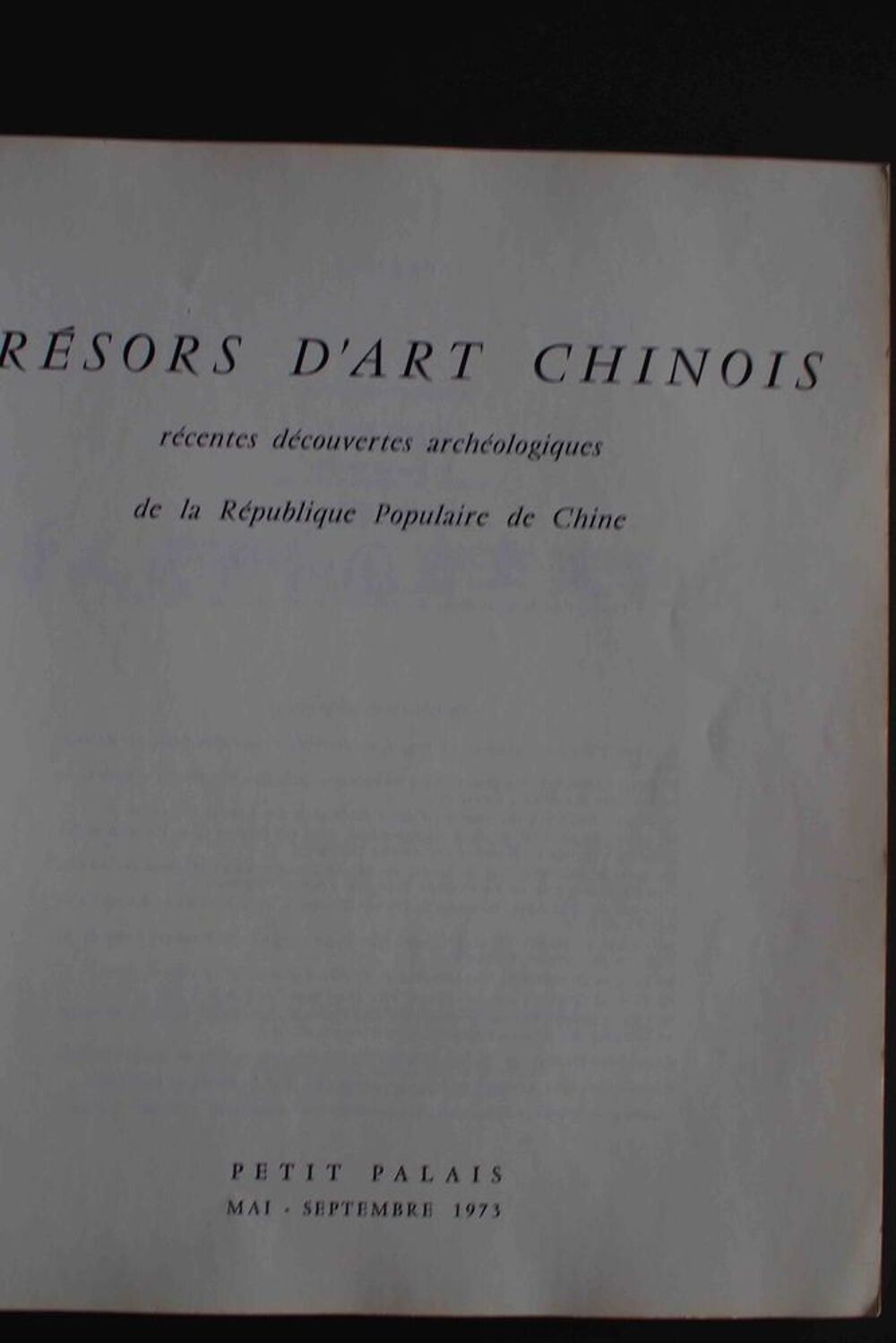 TRESORS D'ART CHINOIS Livres et BD