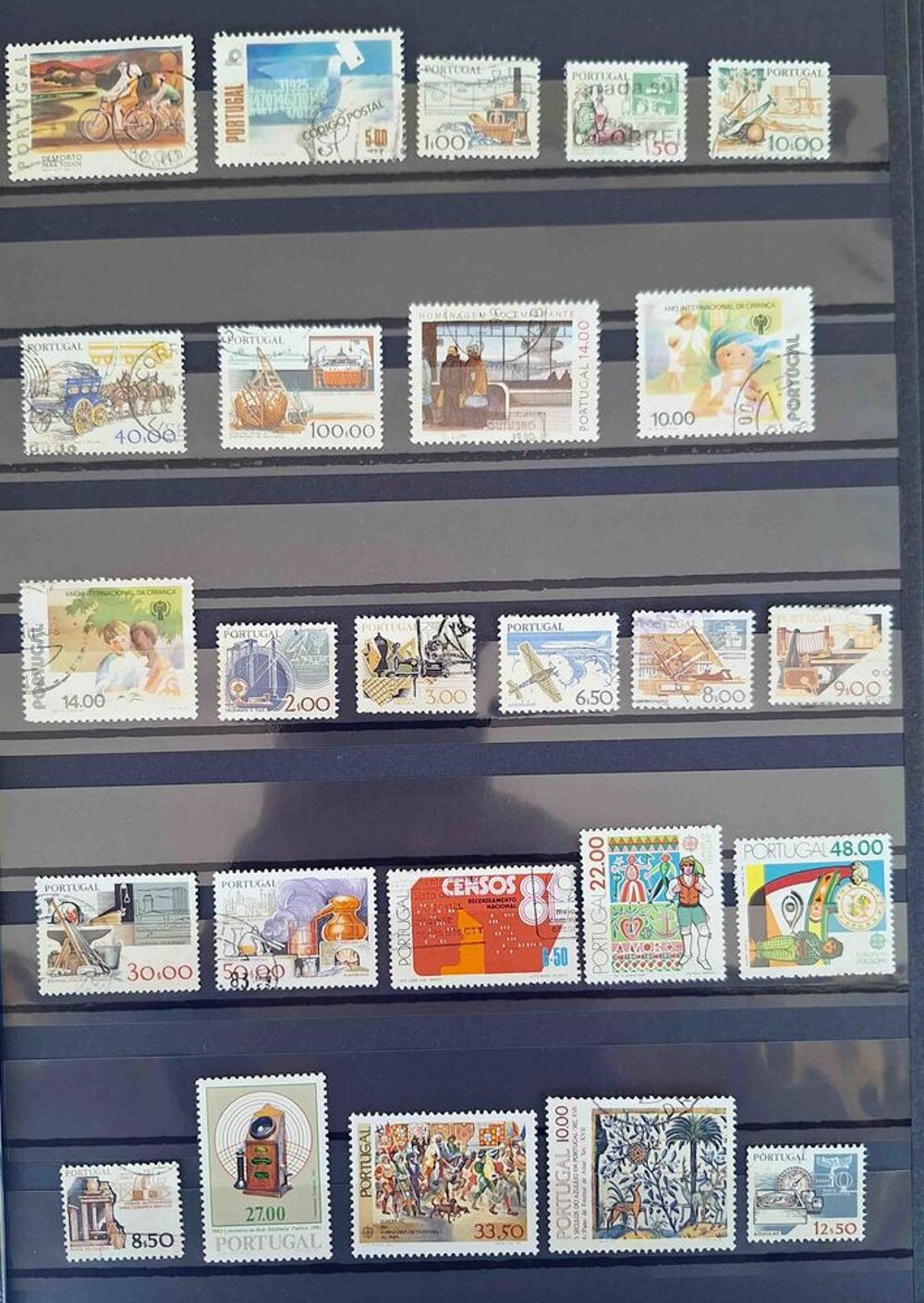 S&eacute;rie de timbres de collection du Portugal 