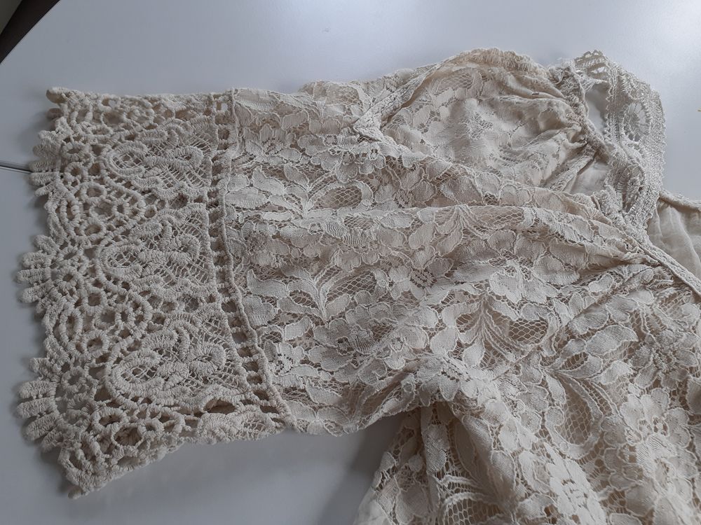 TUNIQUE courte doubl&eacute;e &eacute;crue "PINKA Italie Vêtements