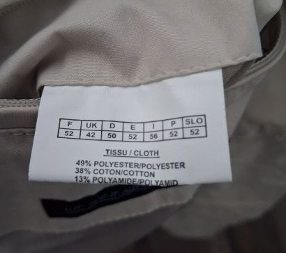 imperm&eacute;able cr&egrave;me de la marque Luc Saint Alban Vêtements