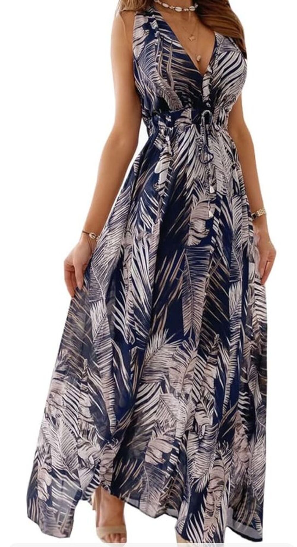 Robe longue bleu, taille M Vêtements