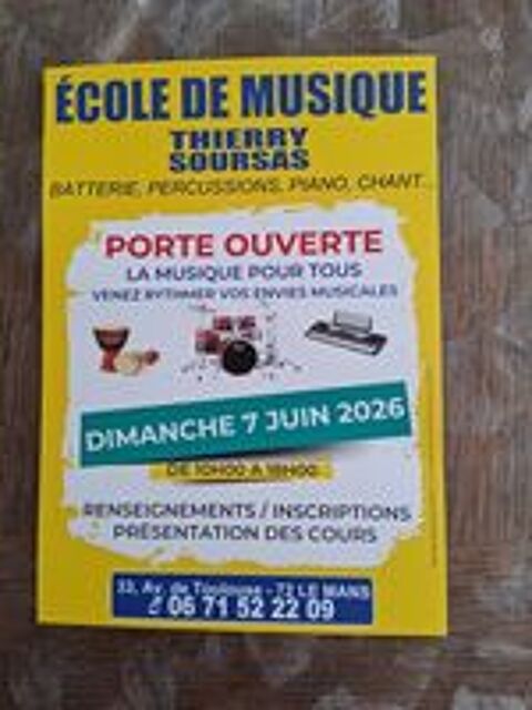   PORTE OUVERTE LE DIMANCHE 7 JUIN 2026 DE 10H A 18H 