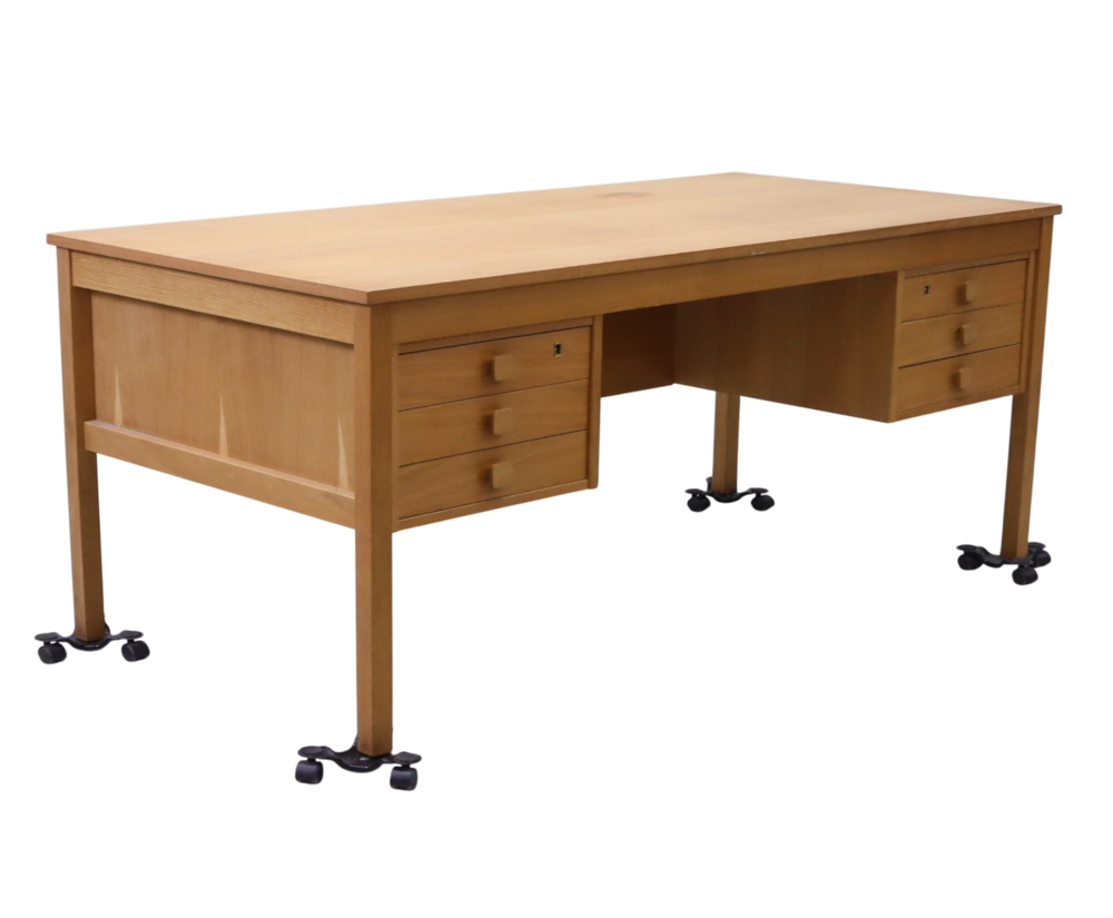Bureau Scandinave en Ch&ecirc;ne Double Face, Su&egrave;de Meubles