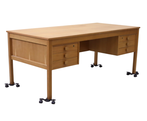 Bureau Scandinave en Chêne Double Face, Suède 840 Malataverne (26)