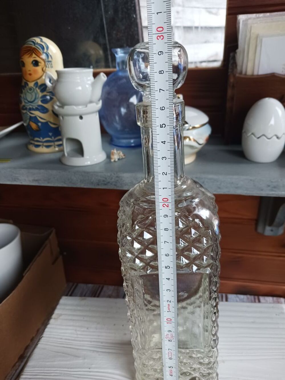 Bouteille en Verre D&eacute;corative avec Bouchon Sph&eacute;rique 