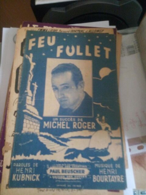 ANCIENNE PARTITION FEU FOLLET UN SUCCES DE M ROGER 5 Levainville (28)