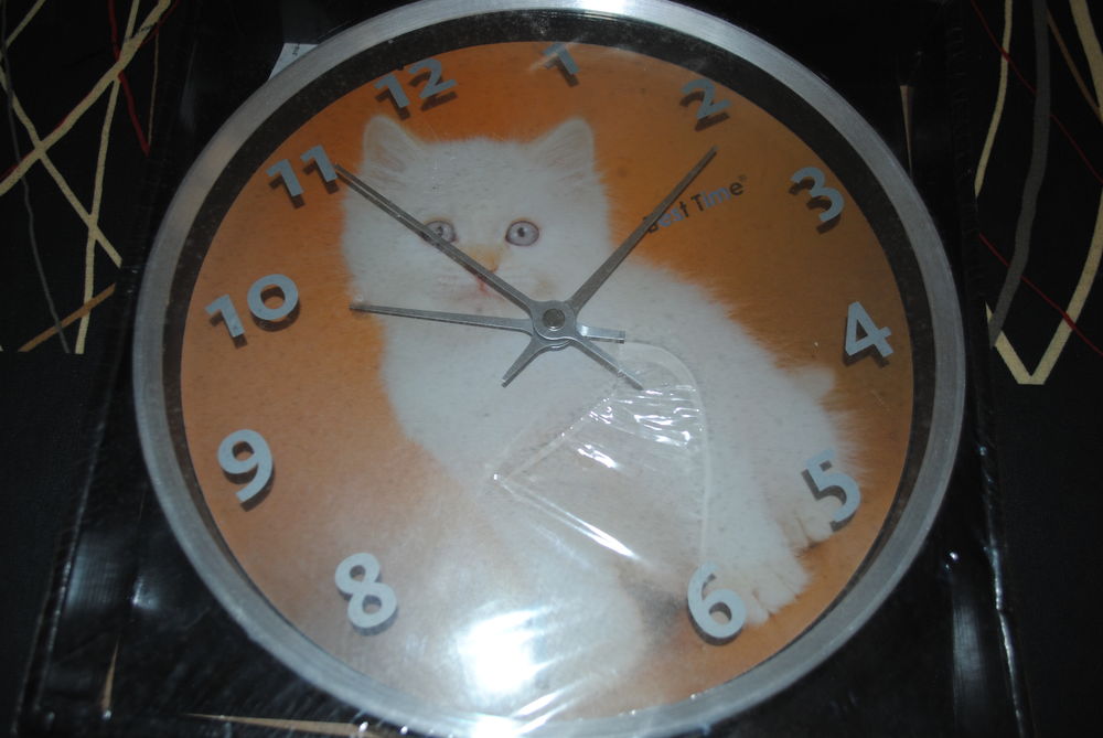 HORLOGE DECORATIVE CHAT ? BEST TIME Décoration
