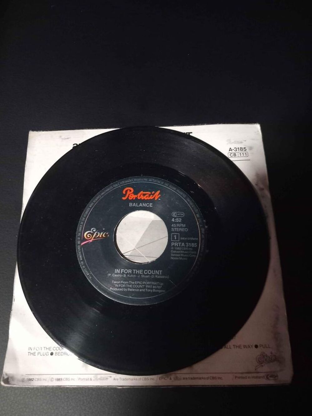 45 Tours Balance in for the count CD et vinyles