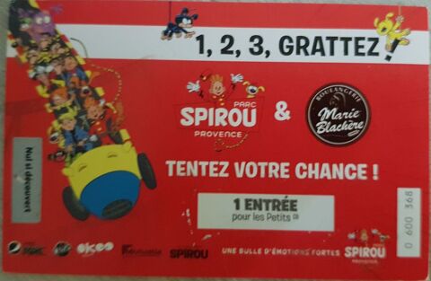 Ticket gagnant parc Spirou pour enfant de moins de 1,40 m 7 Châteauneuf (42)