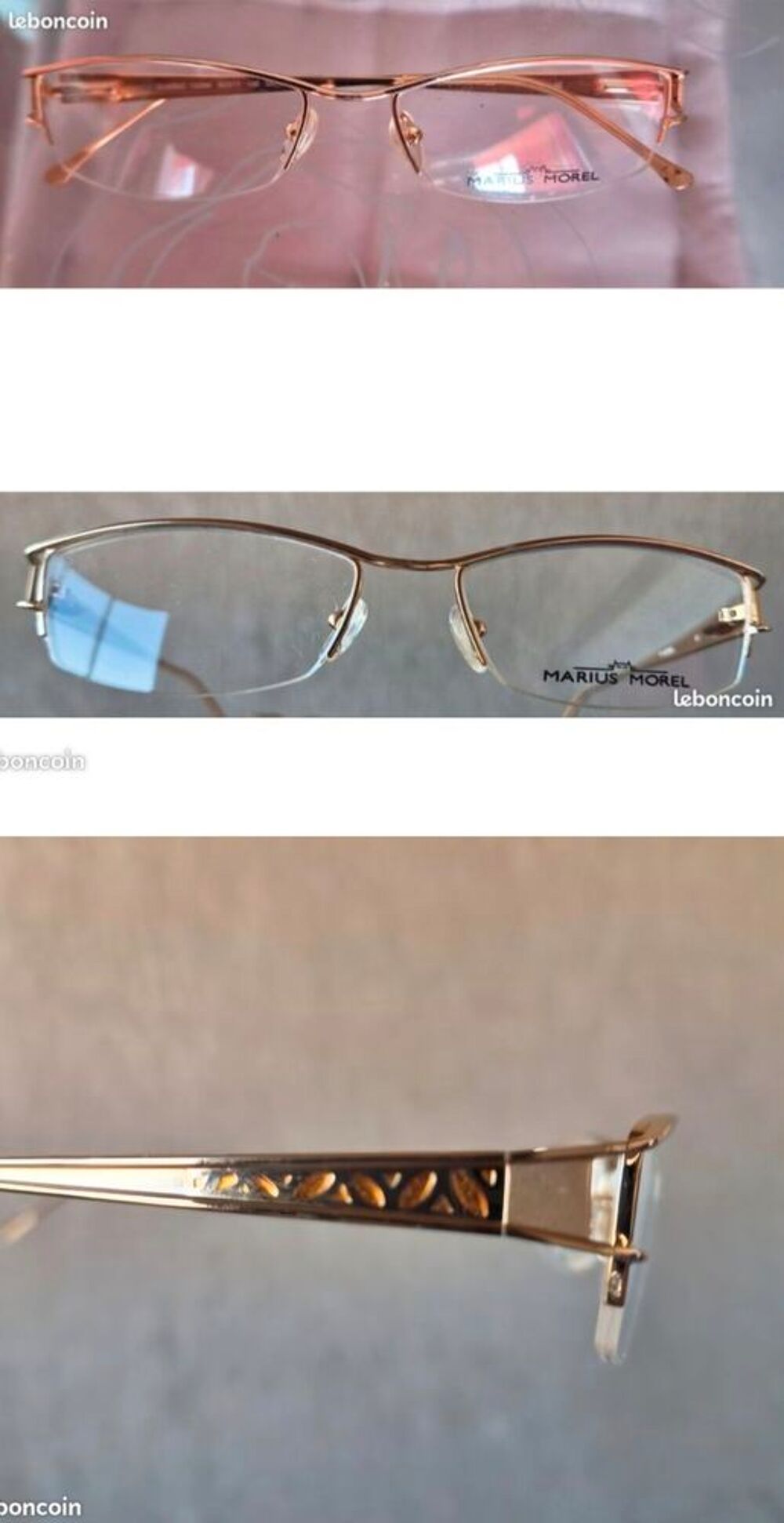 Lot de 3 monture optique de marque de vue Bijoux et montres