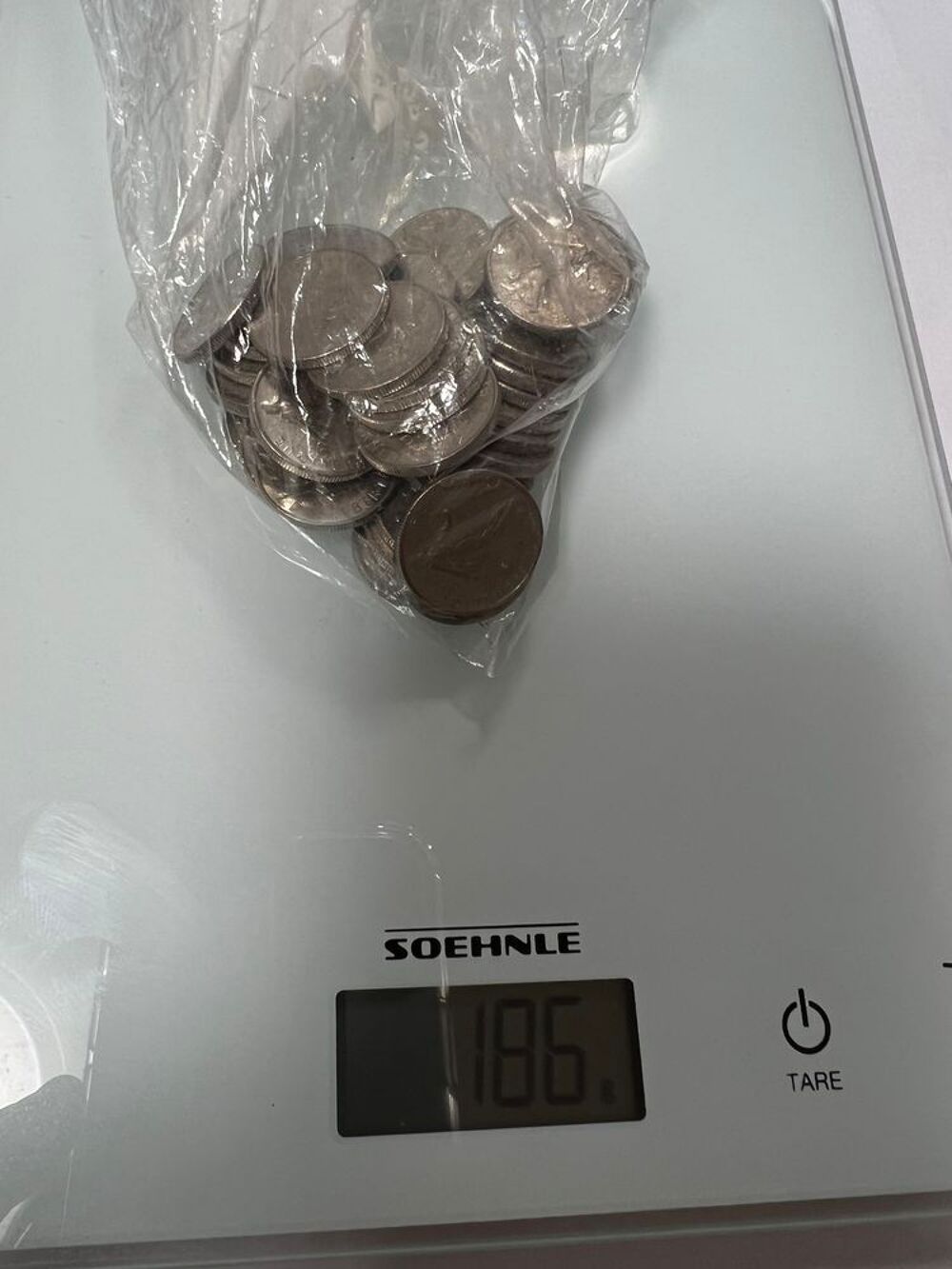 Pi&egrave;ces de 50 centimes de francs 186 grammes 