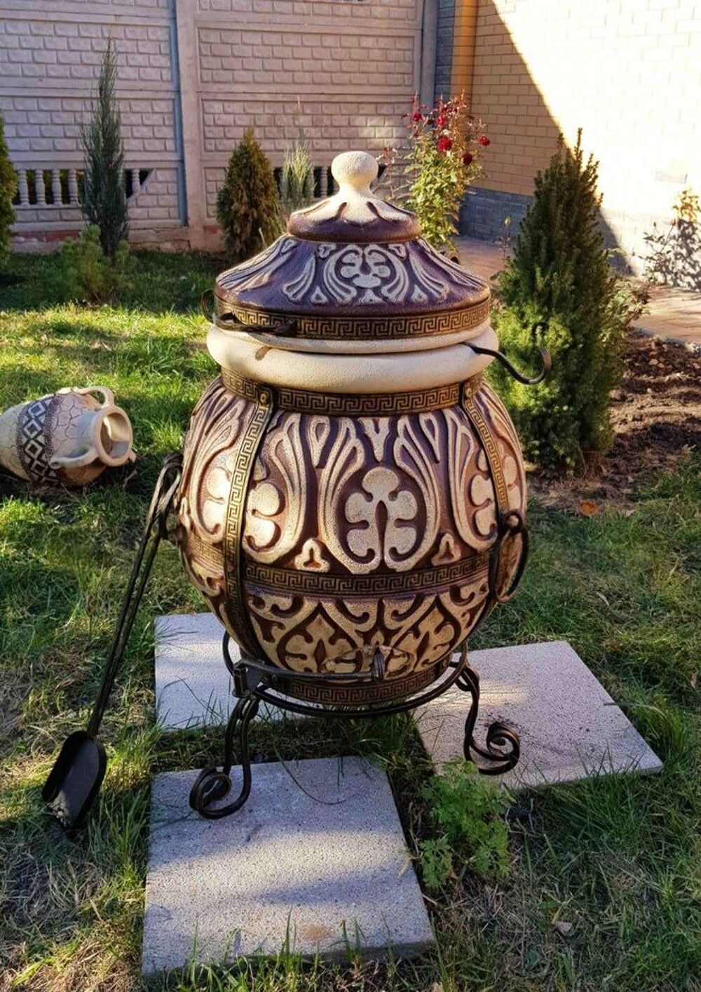 Tandoor ATTIKA 85 L ? Four tandoor fait main en argile r&eacute;fra Jardin