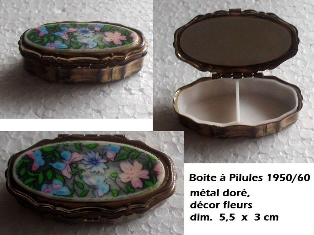 3 petites boites &agrave; pilules vintage 