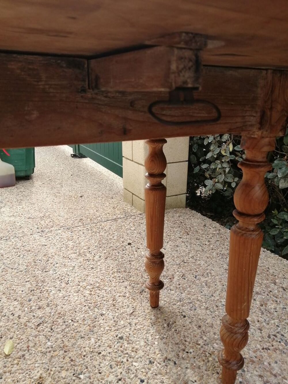 Table ovale en bois ancienne transformable Meubles