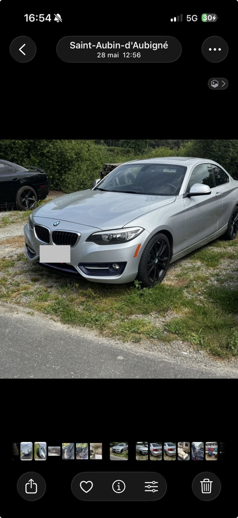 BMW Serie 2 Coupe 228i 245 ch Sport A 2016 occasion Saint-Aubin-d'Aubign&eacute; 35250