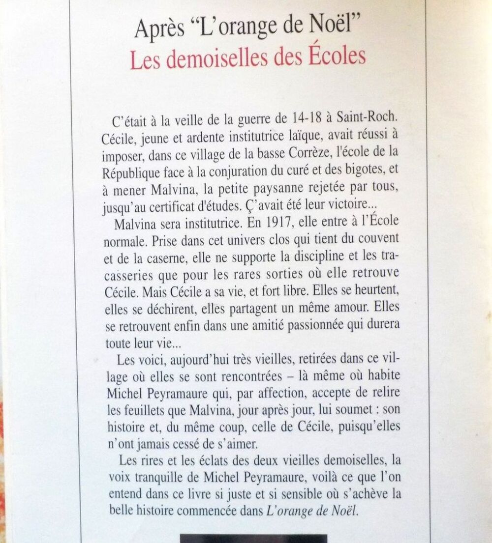 LES DEMOISELLES DES ECOLES de Michel PEYRAMAURE Ed. Laffont Livres et BD