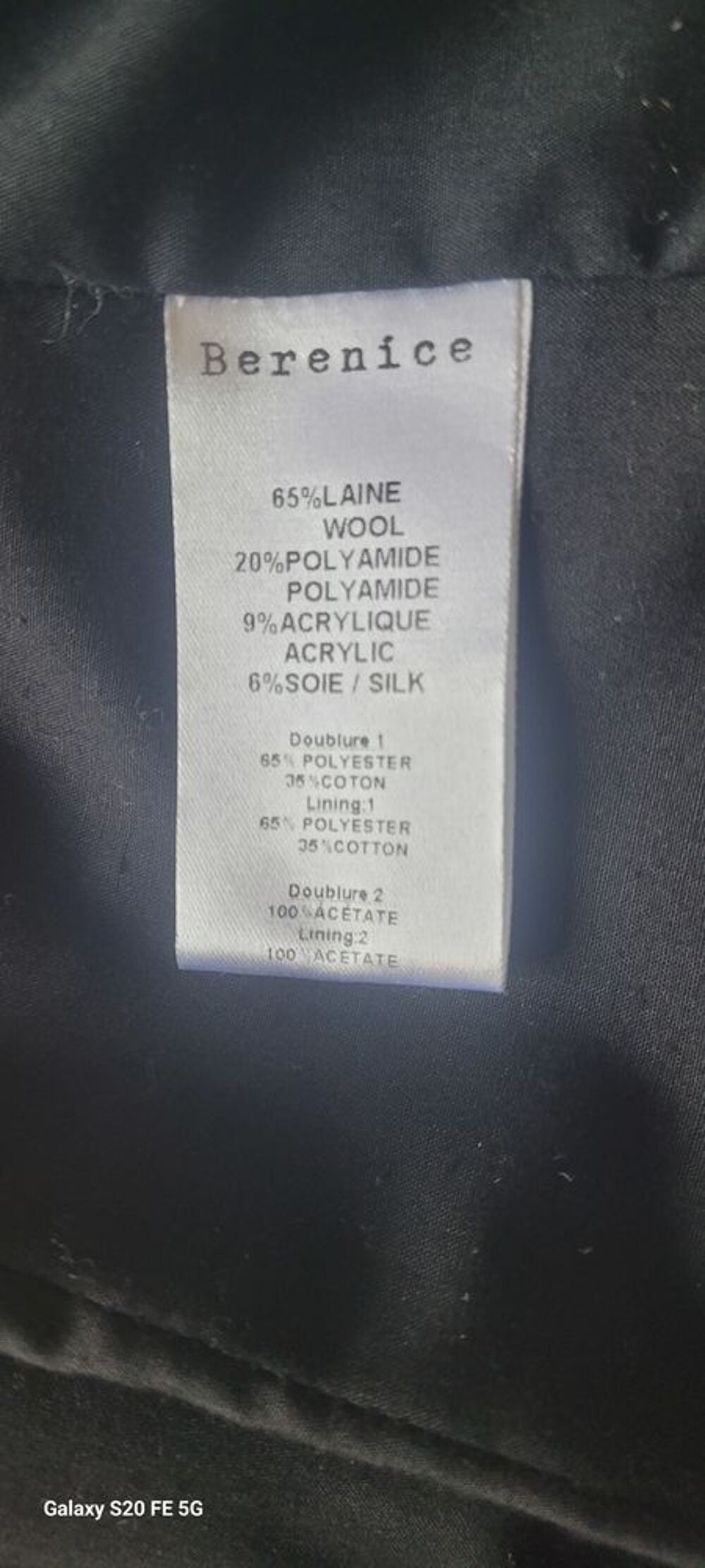 VESTE marque BERENICE Vêtements