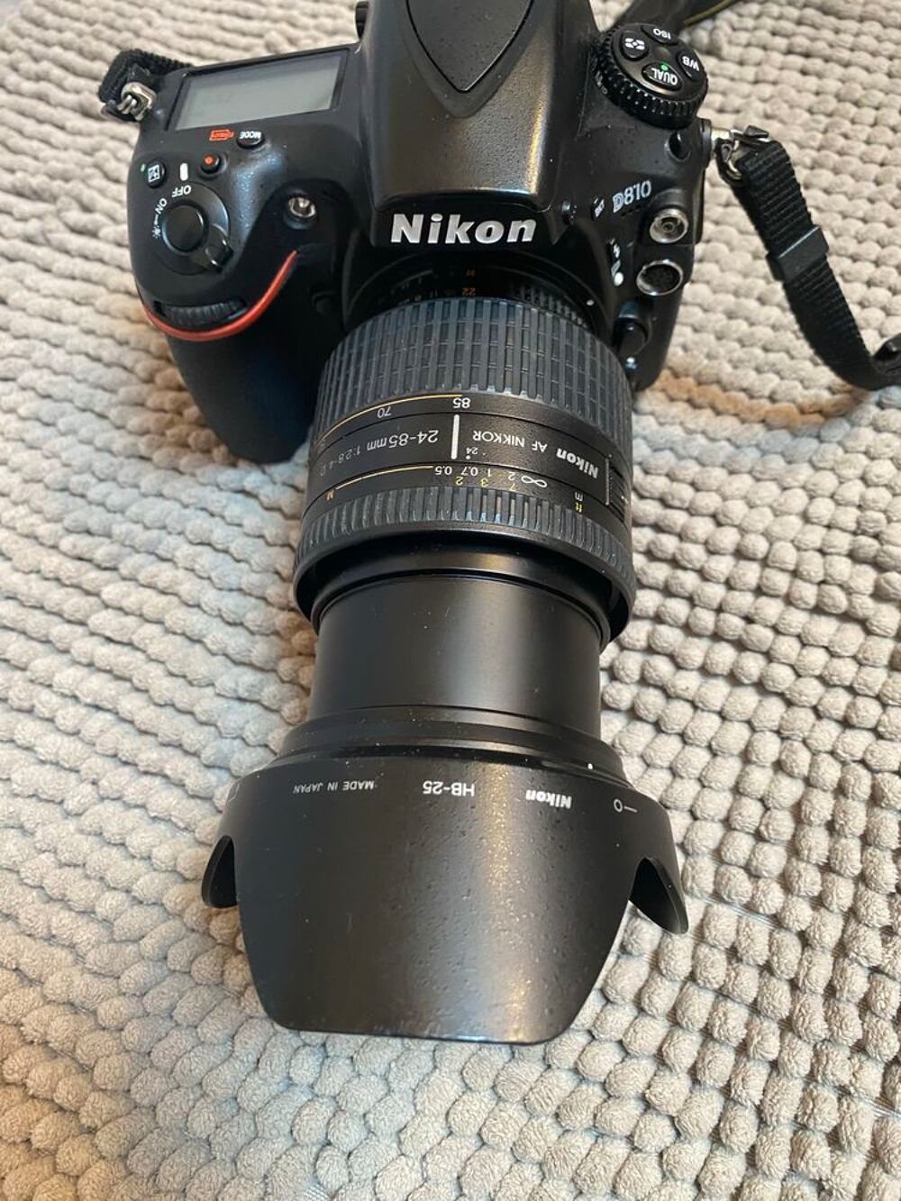 Appareil photo NIIKON D 810 Zoom NIKON AF NIKKOR IF ASPHERICAL MACRO (1:2) 0 72 24-85 mn 1:28-4 D Photos/Video/TV