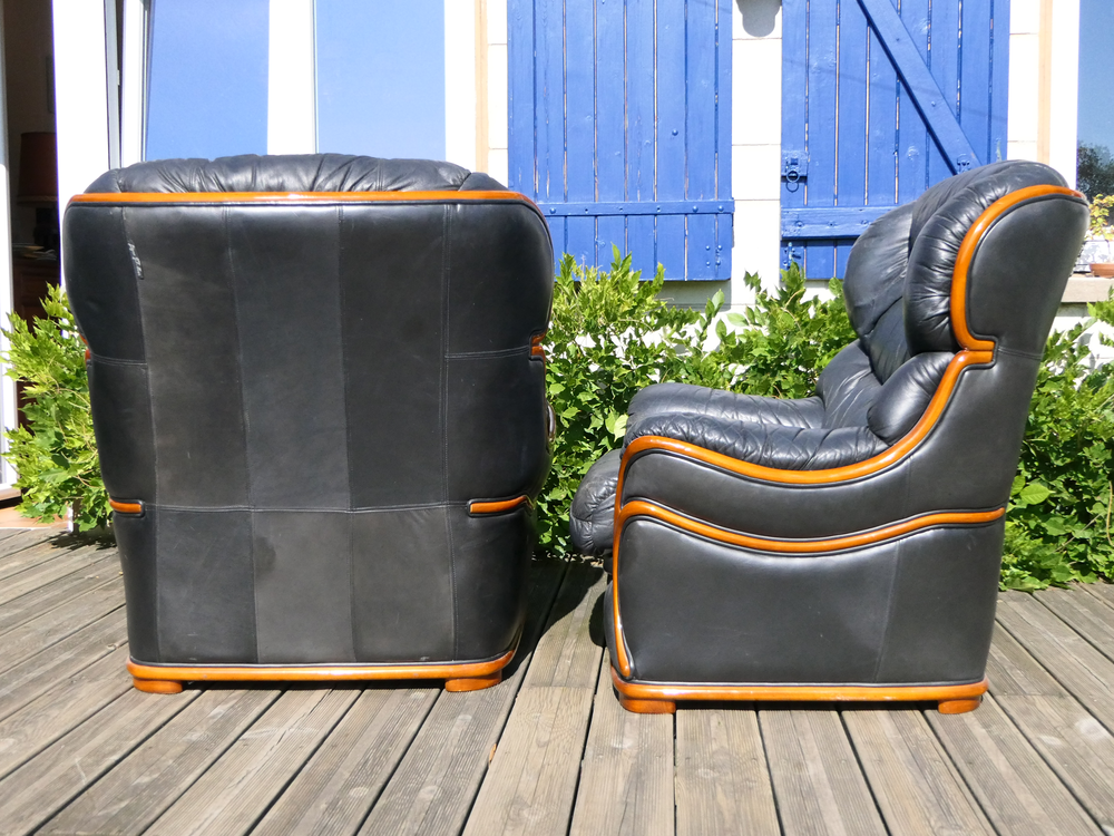 deux fauteuils cuir Meubles