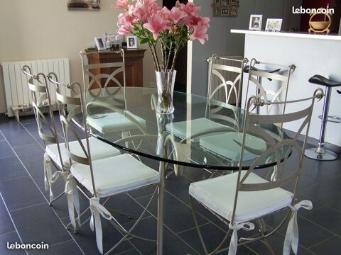 Table ovale + 6 chaises (intérieur ou extèrieur) 500 Trizay (17)