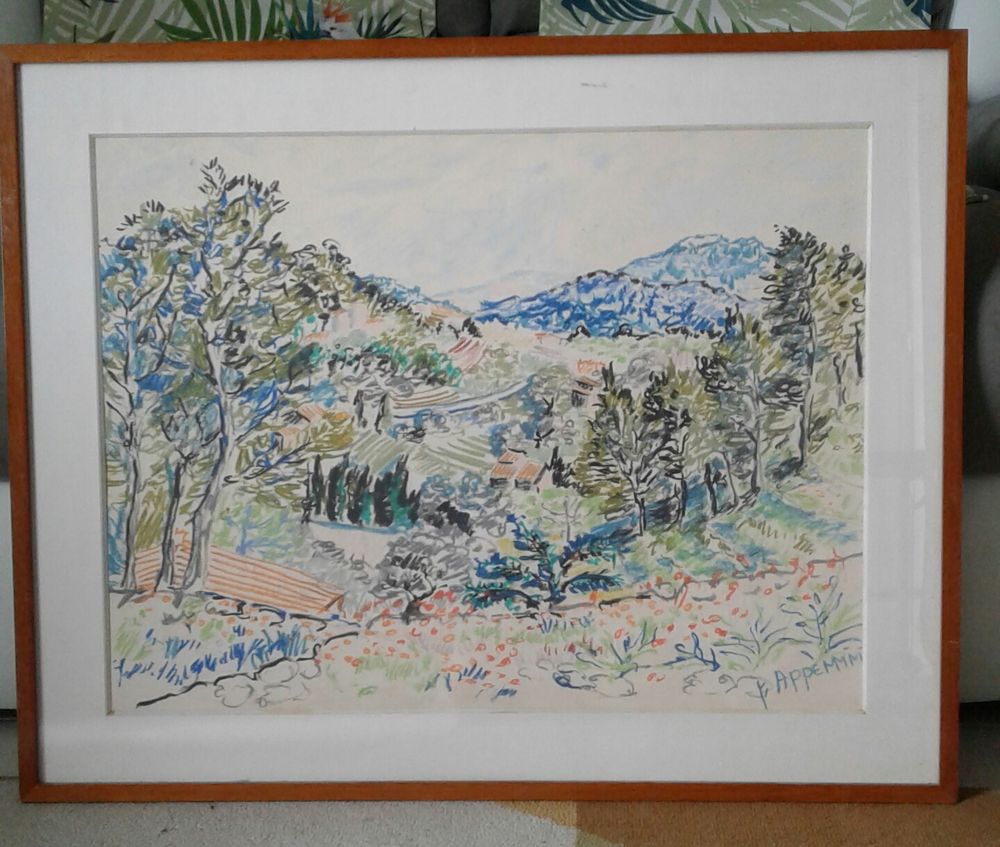 TABLEAU PASTEL GRAS YVONNE APPENNINI Décoration