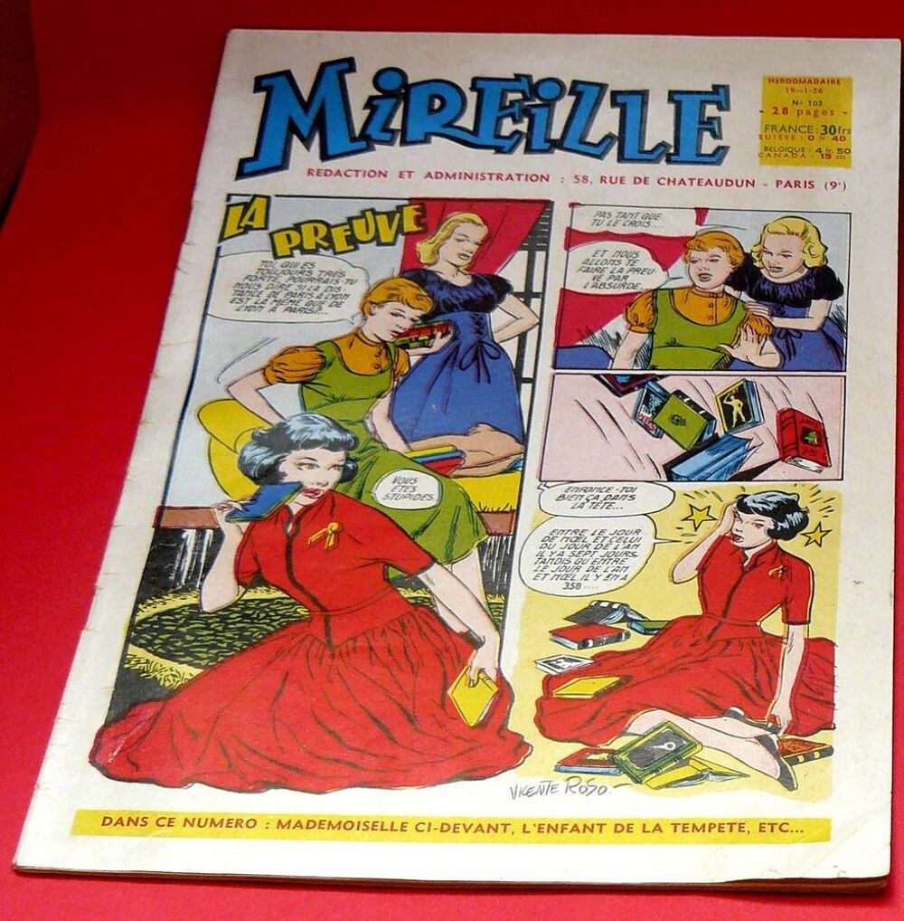 Revue MIREILLE n&deg; 103 - 1956 - Mademoisellelle ci-devant Livres et BD