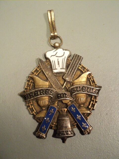 M�daille Confr�rie des Ma�tres de la Table Fr�res en Gueule. 80 Loches (37)