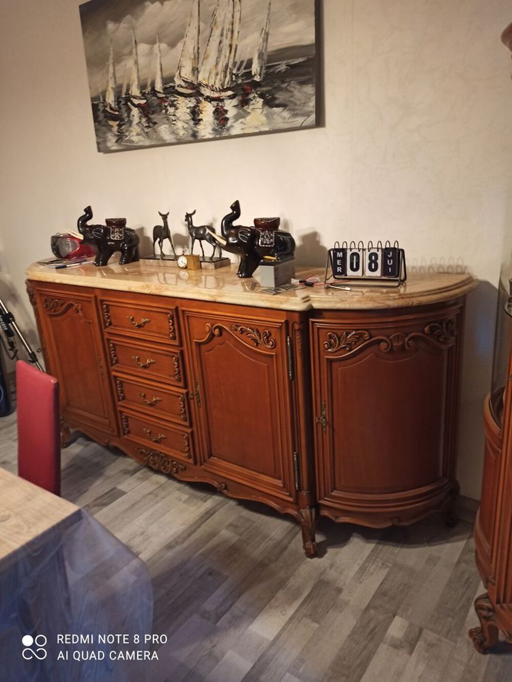 Meuble bas + vaiselier en merisier Meubles