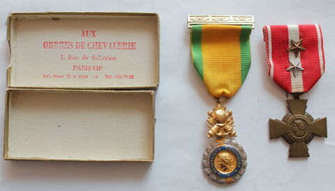 M�dailles militaires 
III r�publique et Valeur militaire 80 Issy-les-Moulineaux (92)