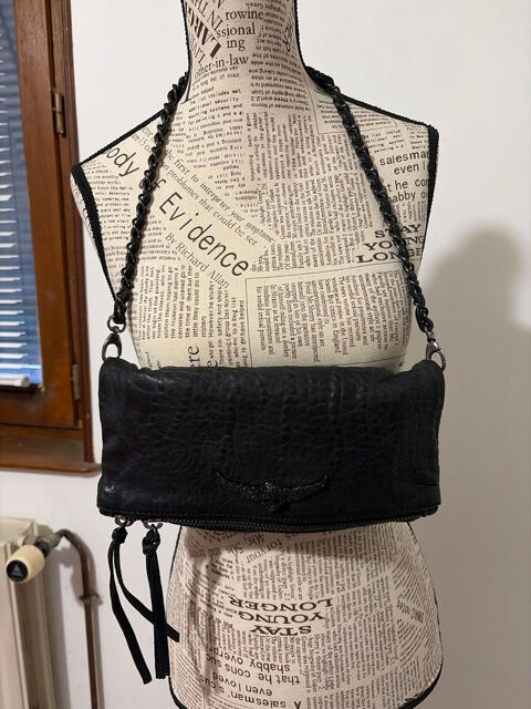 ?? Sac Zadig & Voltaire Rock Bubble en Cuir Noir ?? Chaîne 365 Précy-sur-Oise (60)