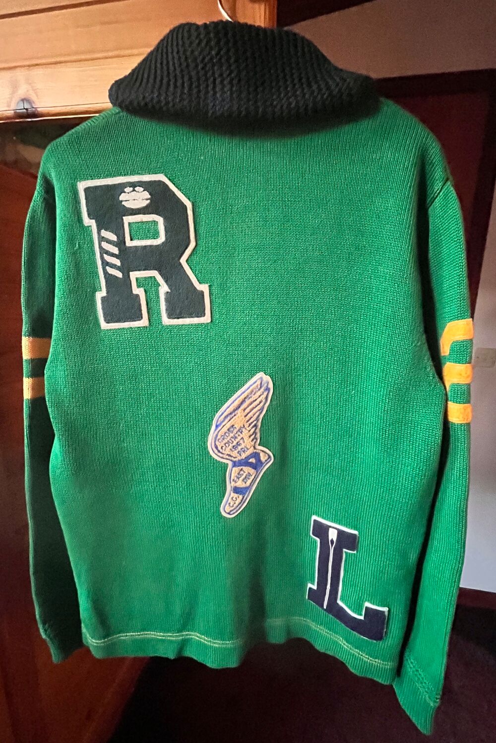 Pull - Veste - Cardigan Letterman en coton Polo Ralph Lauren Vtements