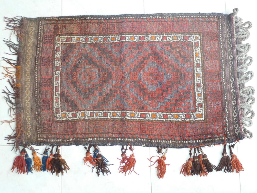 Tapis de selle Iran fait main, parfait &eacute;tat, 110x63 Décoration