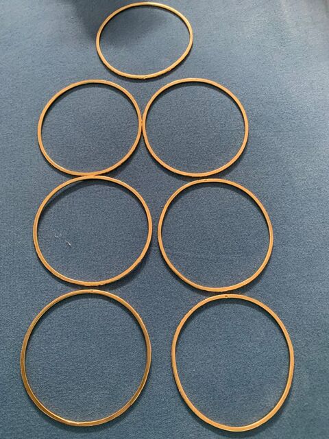 MAGNIFIQUES : 7 JONCS ( BRACELETS) CISELÉS EN OR PLEIN Nice (06)