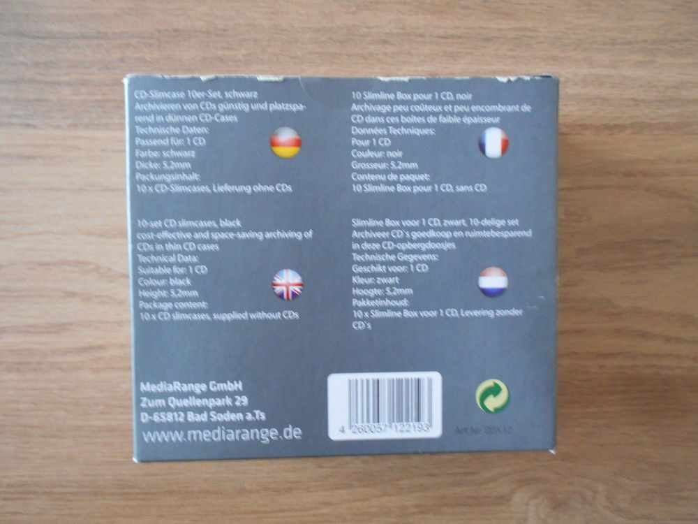 1 boite de 10 Slimbox pour 1 CD/DVD neuve Audio et hifi