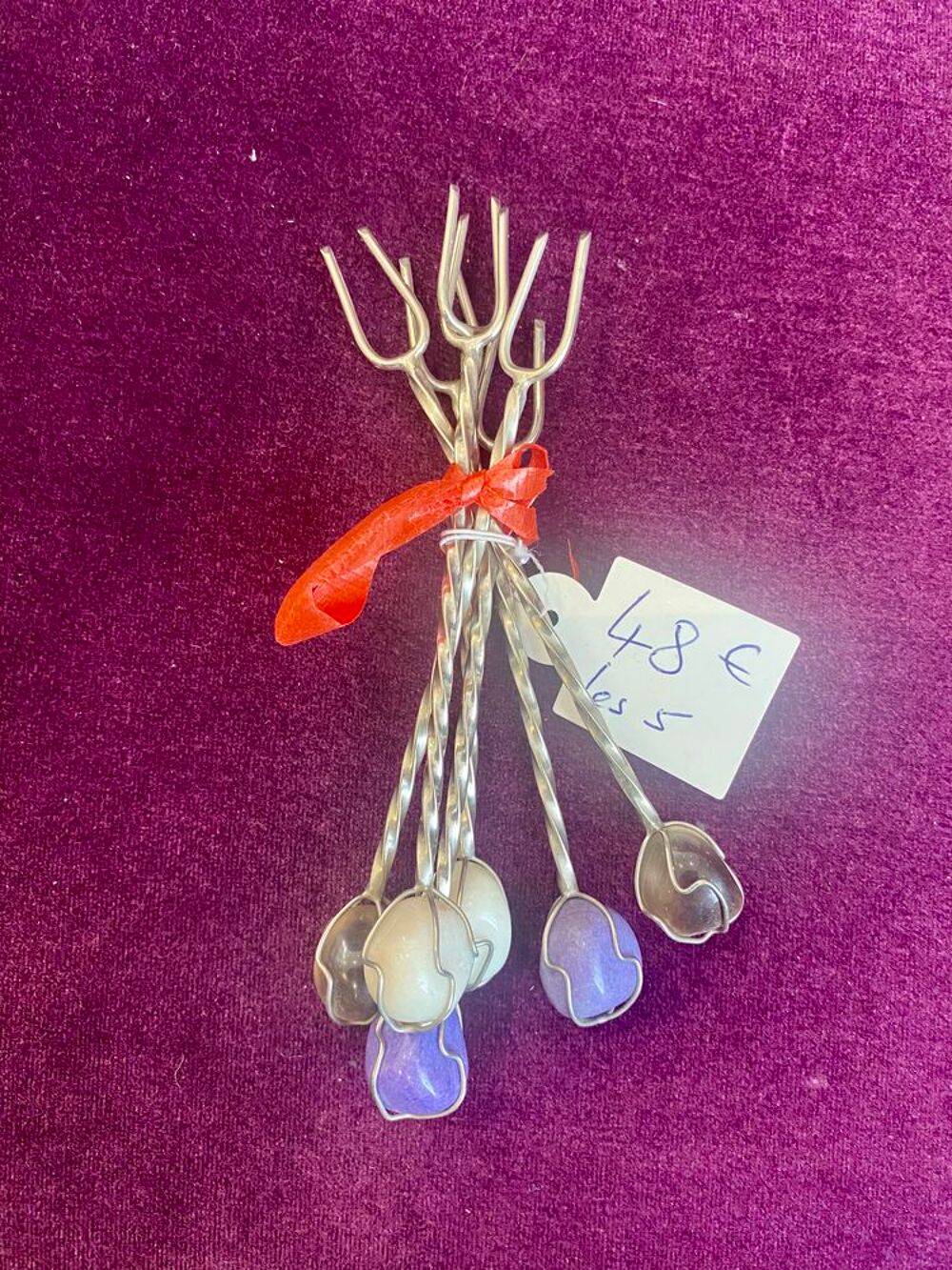 5 petites fourchettes &agrave; cocktail Décoration