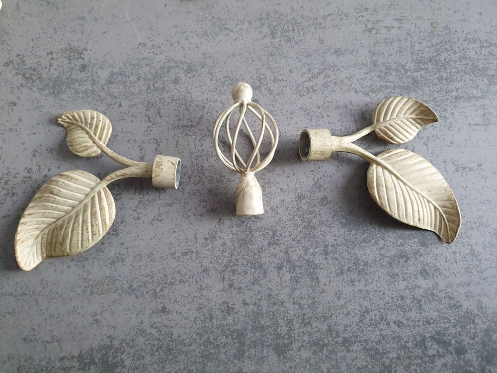 8 embouts avec supports et anneaux pour tringle &agrave; rideau, Diam.20 mm, dor&eacute; N&eacute;o, INSPIRE Décoration