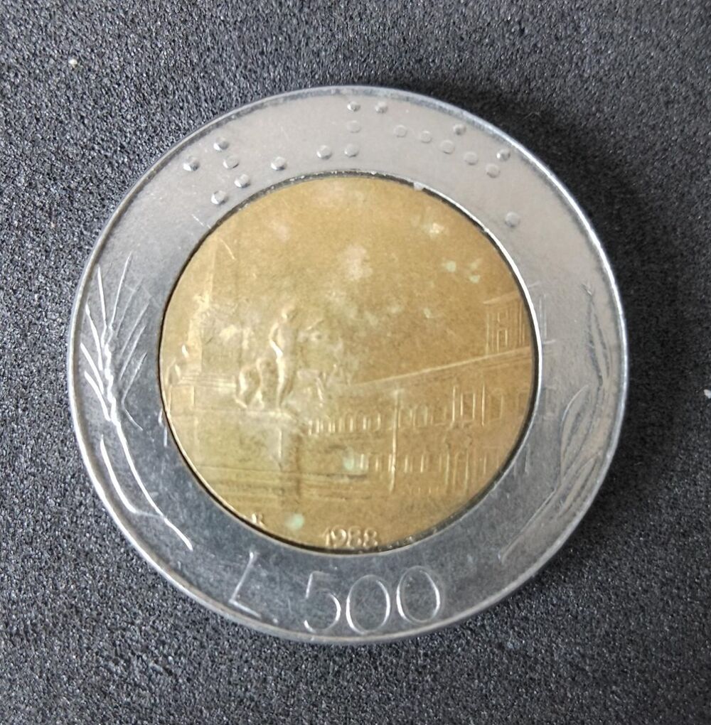 Pi&egrave;ce 500 lires Italie 1988 