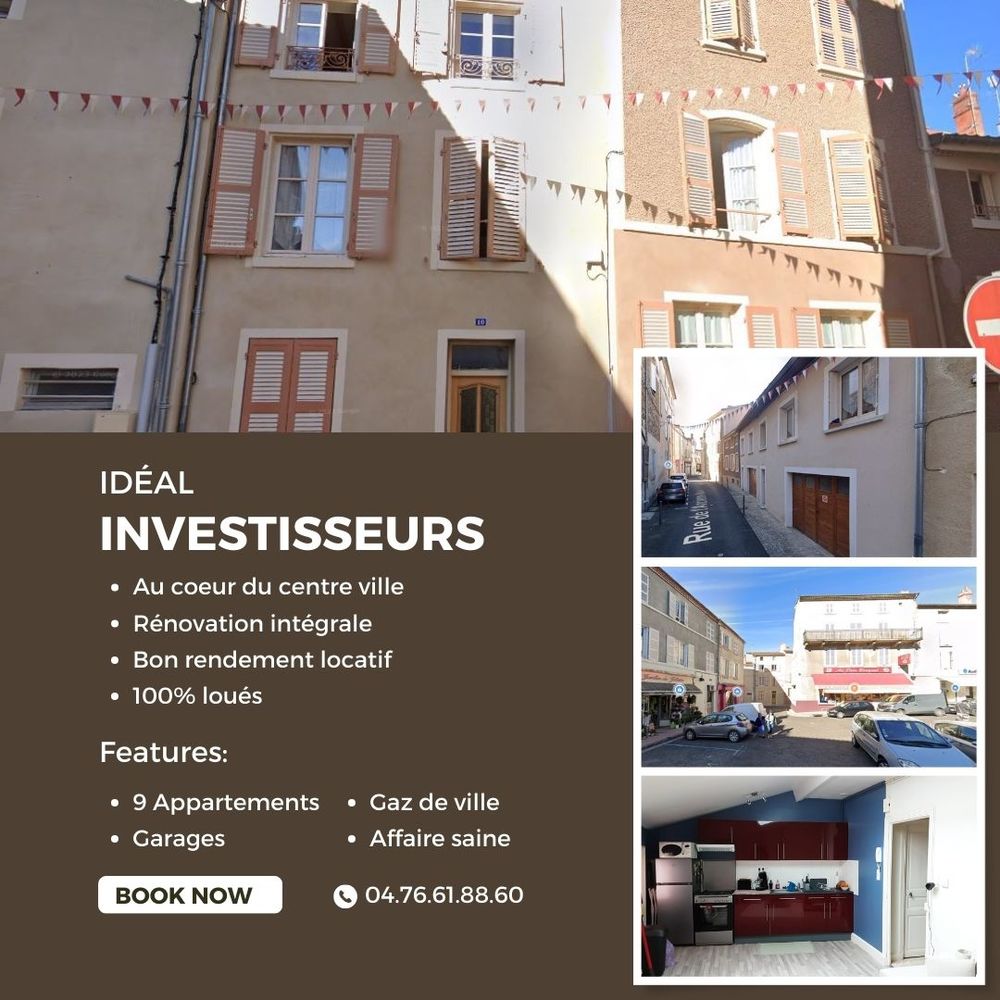 Vente Investisseur IDAL INVESTISSEURS, UN ENSEMBLE IMMOBILIER COMPRENANT 9 APPARTEMENTS Billom