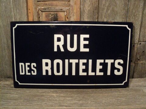 Ancienne plaque de rue émaillée RUE DES ROITELETS 70 Loches (37)