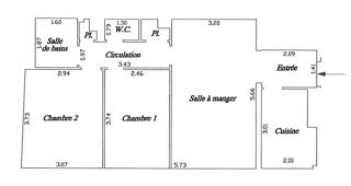  Appartement à vendre 3 pièces 56 m²