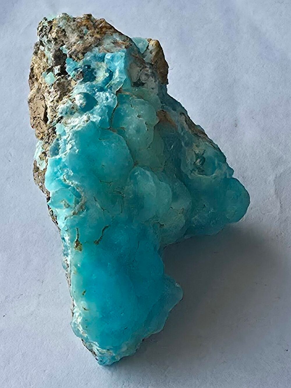 Magnifique H&eacute;mimorphite Bleue Mamelonn&eacute;e sur Matrice-RDC 18g 