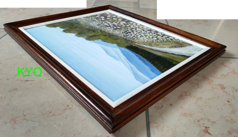 J.DELOYE - Tableau peinture toile paysage Montagnes du Jura Décoration