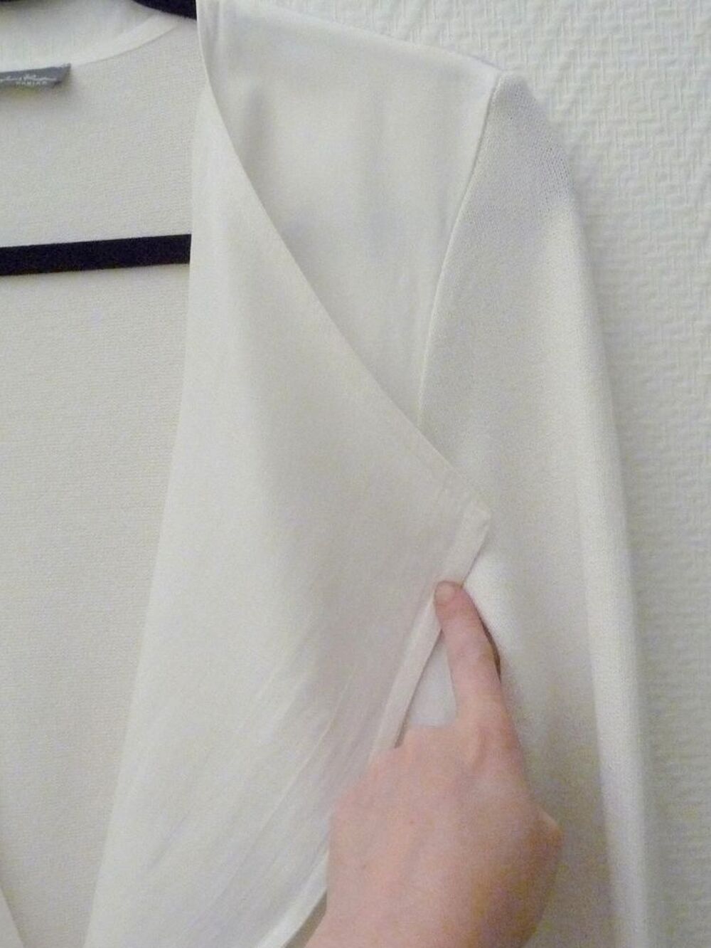 Veste/ Gilet Mi Long Blanc en Lin et Viscose- Rodika Zanian Vêtements