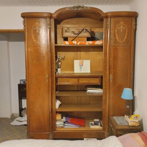 Armoire style louis XV en bois de rose marquete 1200 Bergerac (24)