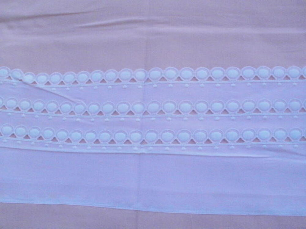 Drap plat estampill&eacute; DESCAMPS L'AINE largeur 2m40 - rose Cuisine